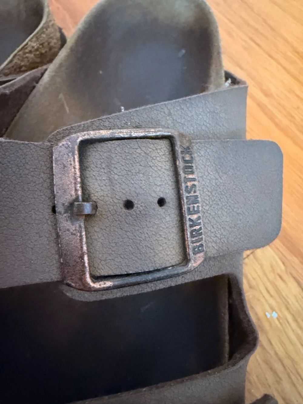 Birkenstock Two-Buckle Slide Sandals in Brown - Picture 2 of 6